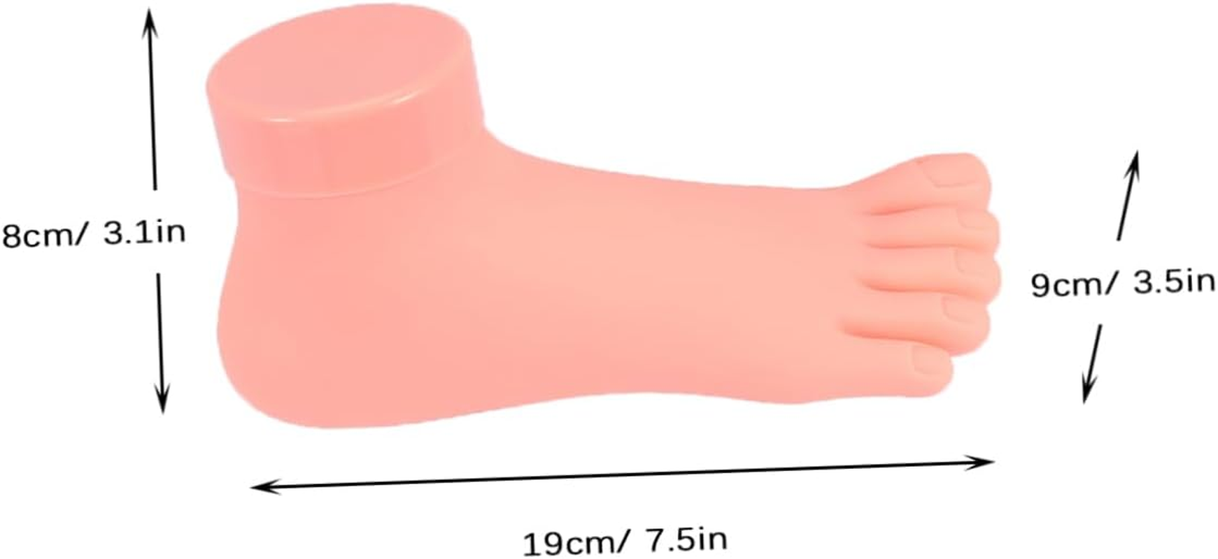 FRCOLOR Foot Model Nail Art Practice Right Foot Manicure Training Tool for Lady Girl image number 2