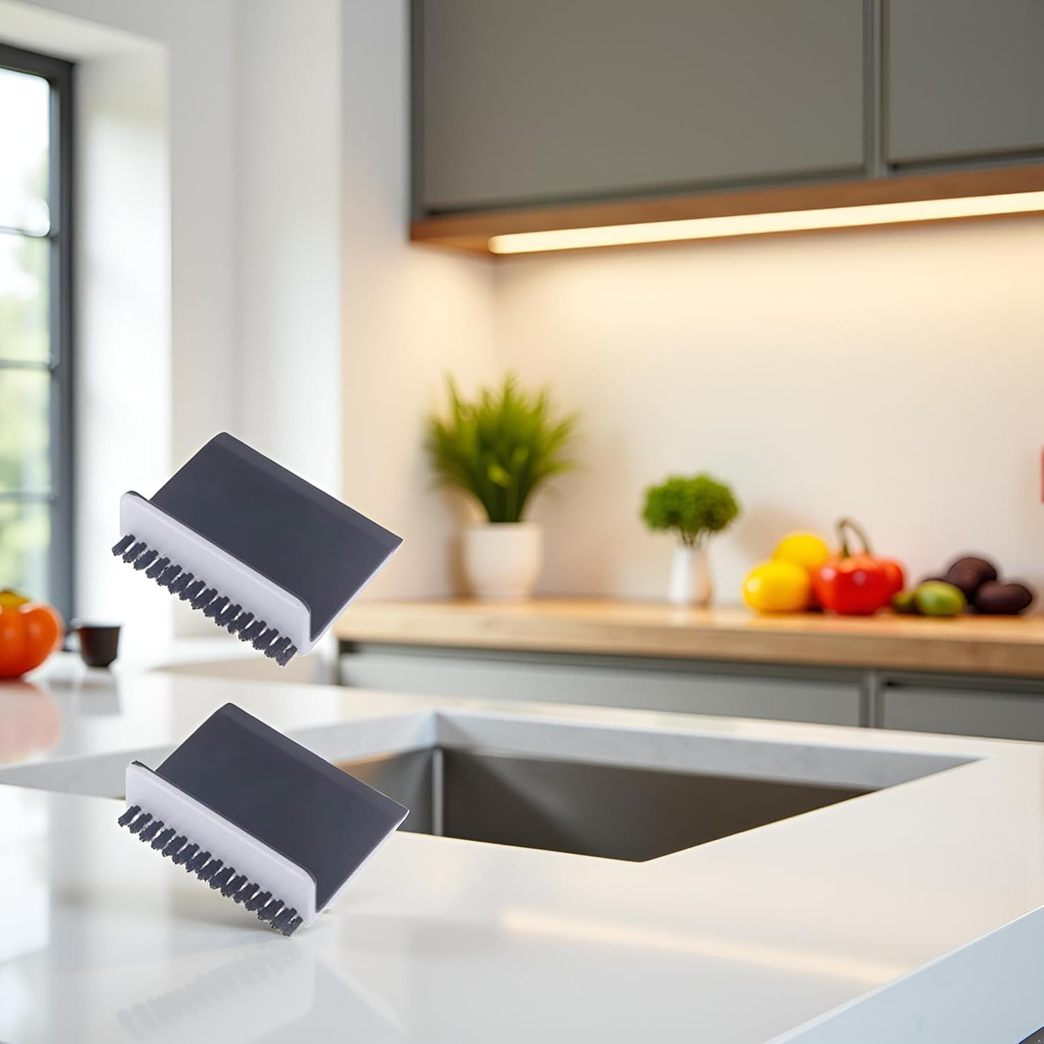 Kitchen Sink Squeegee Cleaning Brush Wiper Vegetable Cleaning Brush Wiper Home Kitchen Tool Accessories Household Squeegee image number 2