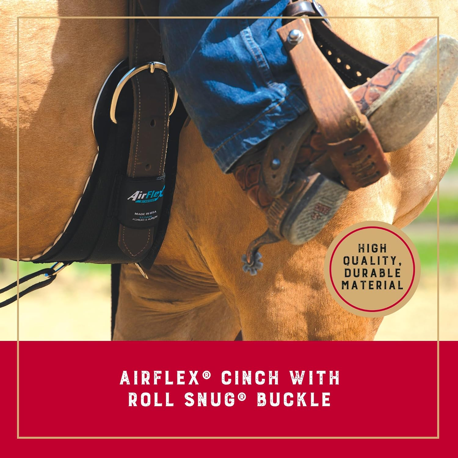 Weaver Leather Airflex Straight Cinch, Black, 30" image number 3