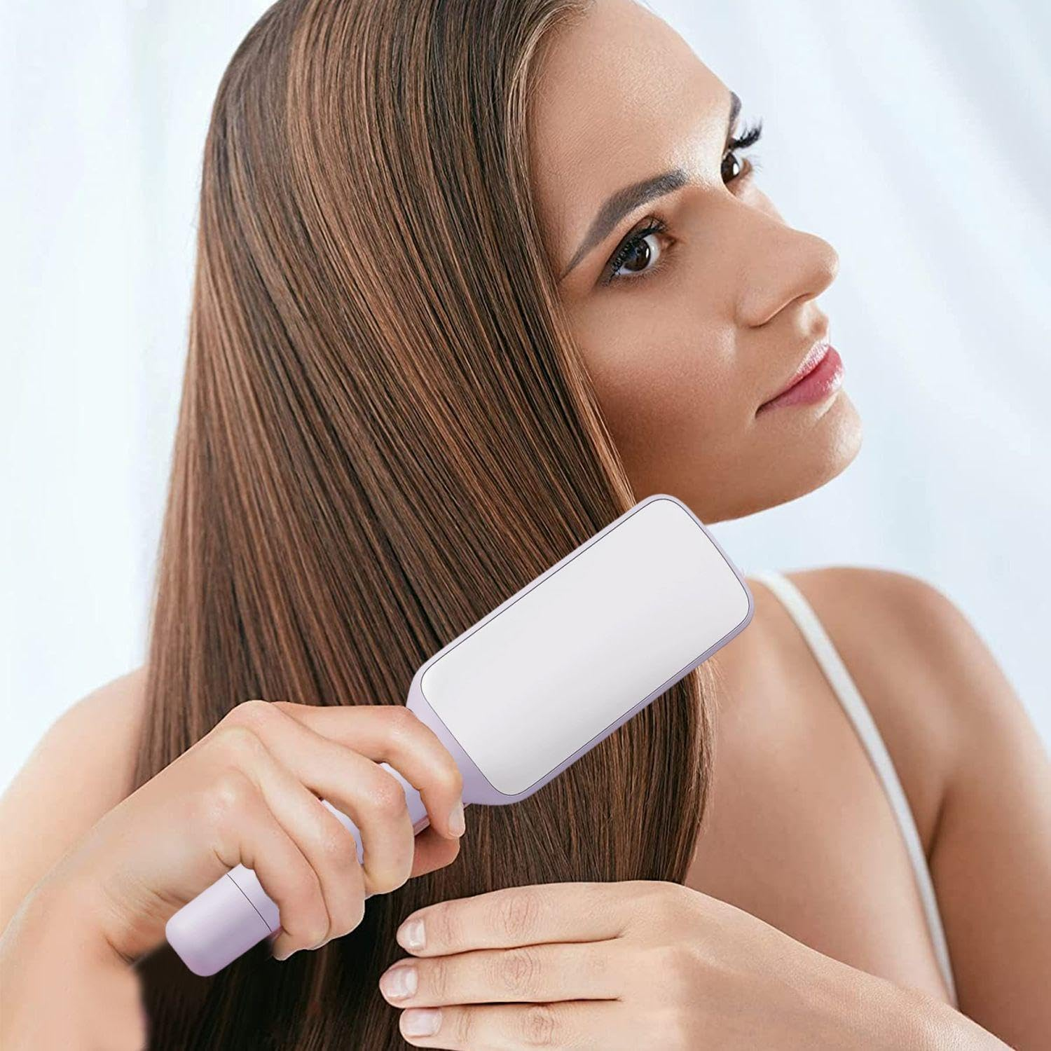 2 Pieces Rotating Straight Hair Comb and 4 Black Hair, Air Cushion Comb, Self-Interesting Hair Brush, Hairstyle Tool image number 1