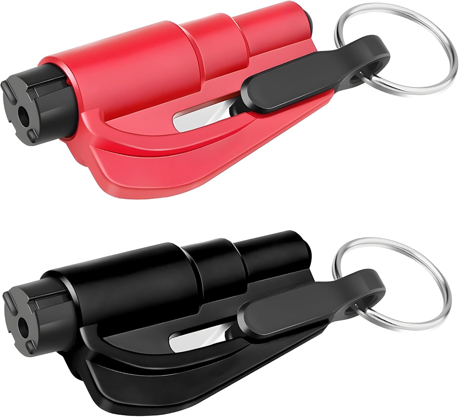 2-In-1 Emergency Keychain Car Window Breaker and Seatbelt Cutter (2 Pack) - Spring-Loaded One-Press Design, Extreme Environment Reliability for Underwater Escape & Accidents for Drivers, Families image number 1
