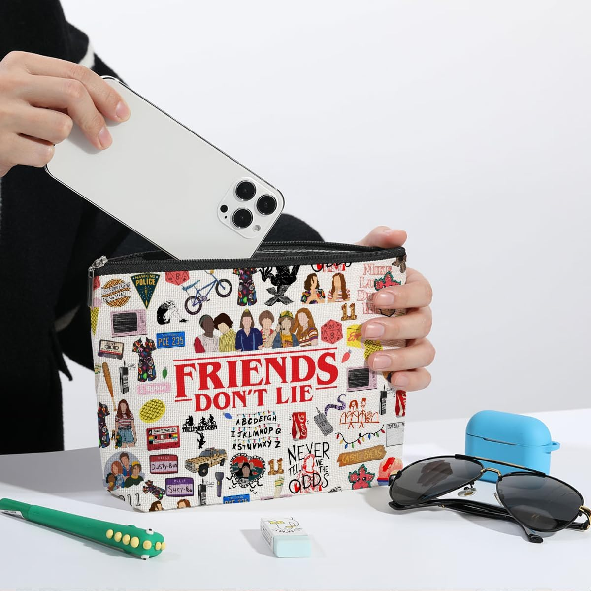 Friends TV Show Merchandise Makeup Bag Friend Gifts Friendship Gifts for Women Cosmetic Bag Christmas Anniversary Graduation Best Friend Birthday Gifts Bestie Gifts for Women Her Friends Fans Sister, image number 2