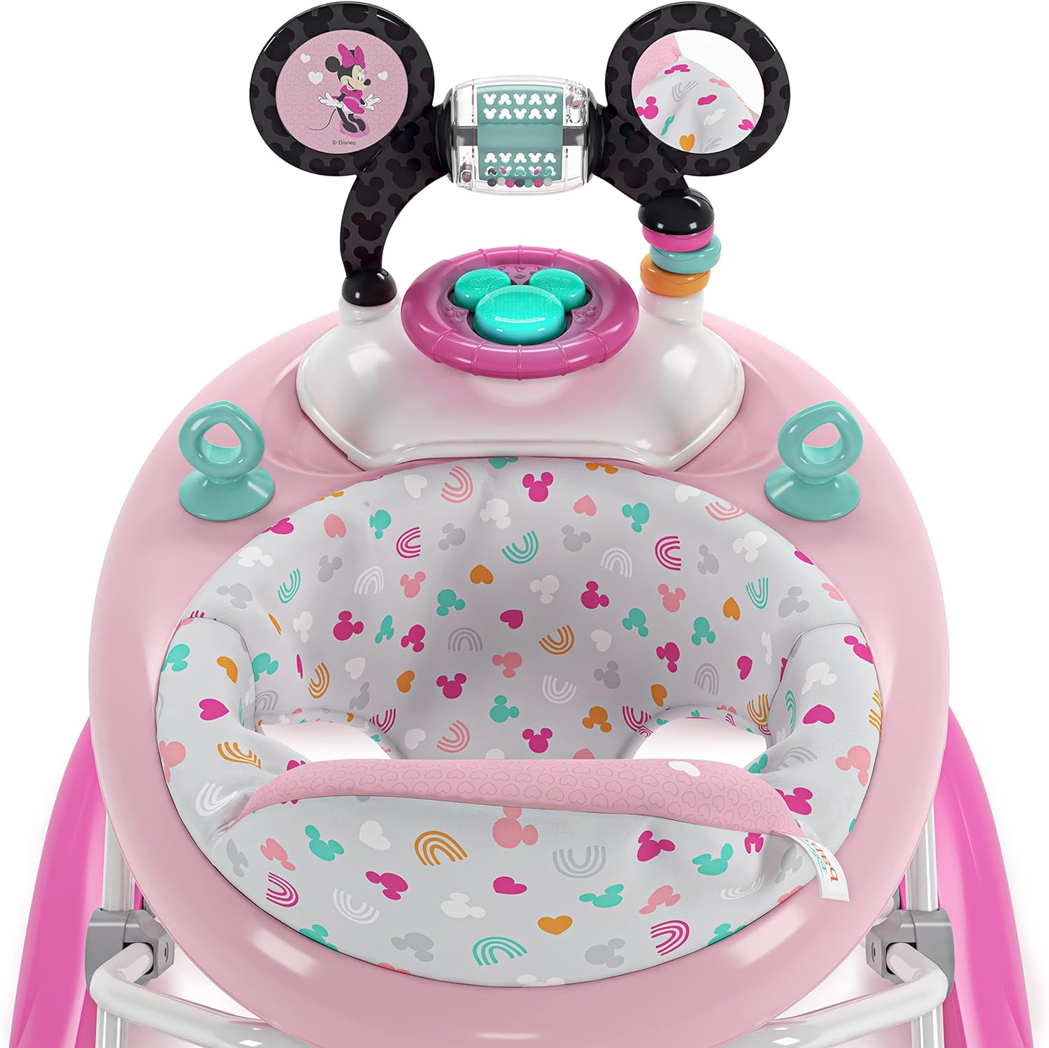 Bright Starts Disney Baby Minnie Mouse Forever Besties 2-In-1 Baby Activity Walker - Easy Fold Frame and Removable -Toy Station, 6 Months and Up image number 2