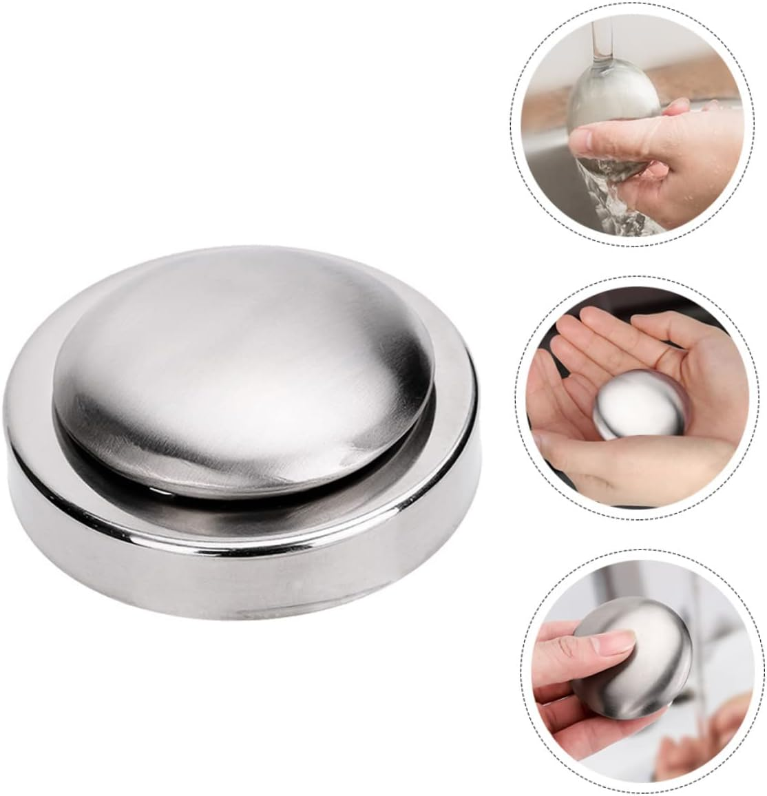 Stainless Steel Soap Bar Odor Remover Kitchen Tool 304 Stainless Steel Removes Fish Garlic Onion Smell for Cooking and Food Preparation image number 2