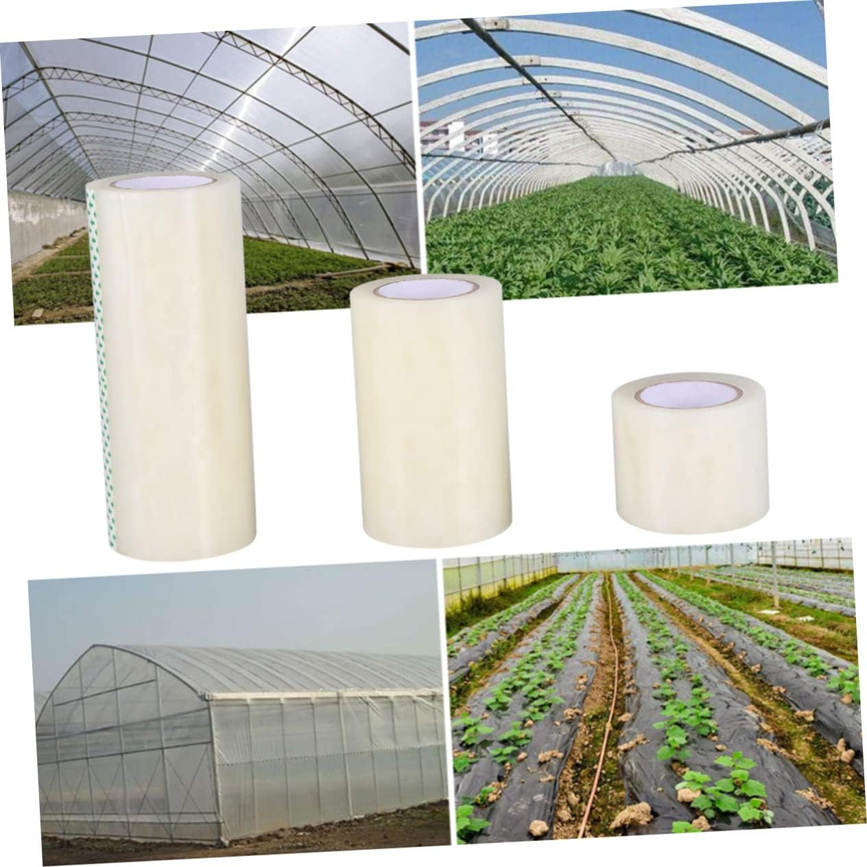 STOBOK Greenhouse Repair Tape 3Pcs Plastic Patch Tape 10Cmx10M, 15Cmx10M, 20Cmx10M Professional Adhesive Film for Greenhouse Film Repair and Maintenance