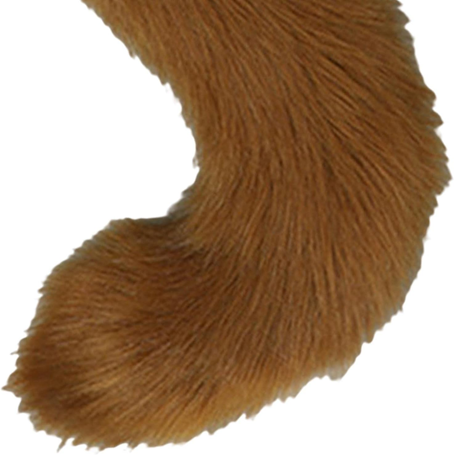 Faux Fur Animal Fox Ears Headband & Tail Costume Kit Hair Hoop for Party Halloween Fancy Dress Cosplay Unisex Kids, Brown - Orange image number 3