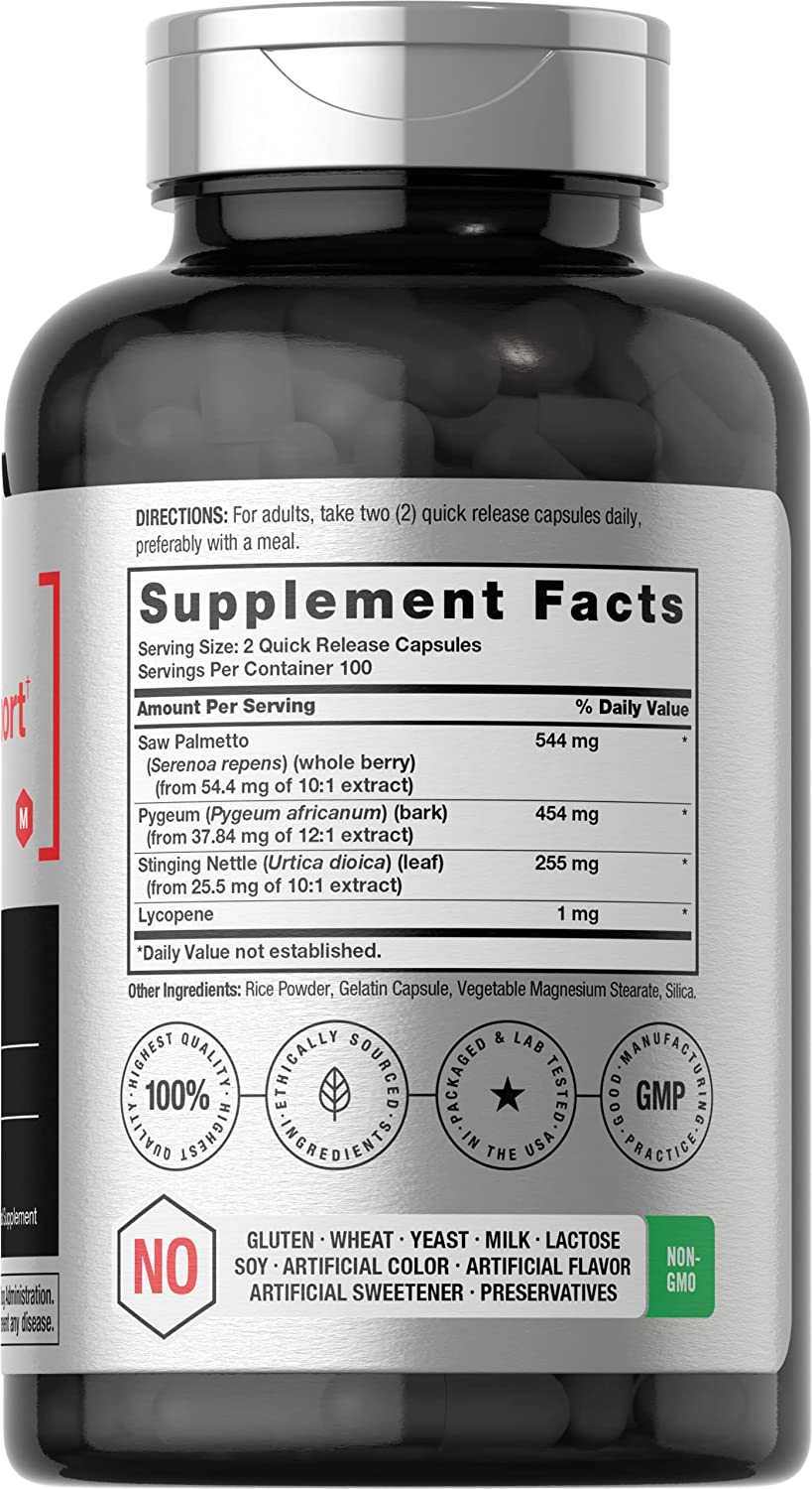 Prostaid 200 Capsules | Extra Strength Prostate Health Supplement for Men | Non-Gmo, Gluten Free | Herbal Complex for Max Support | by Horbaach image number 4