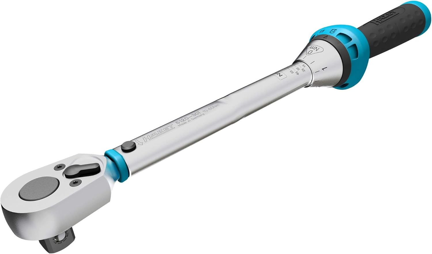 Hazet Chiave Dinamometrica 5120-3CT, Uscita: Quadro 12,5 Mm (1/2 Pollice), Tolleranza: 3%, 30 Denti (Angolo Di Lavoro 12&deg;), Cricchetto Reversibile Compatto E Facile Da Usare, 320 Mm