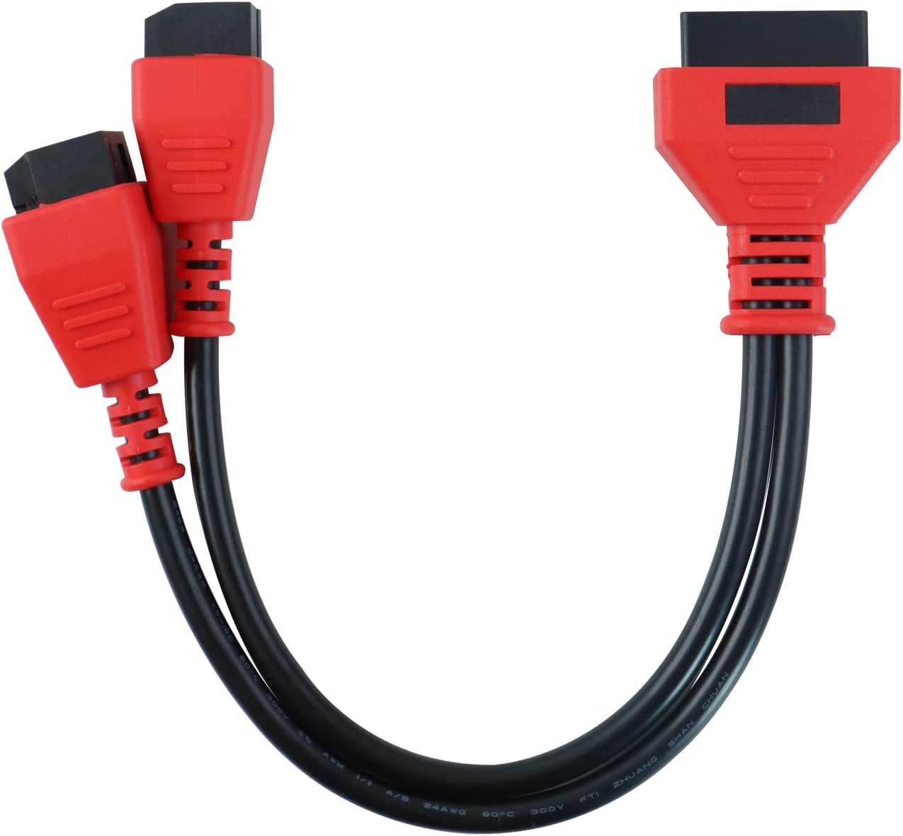 OBD2 Right Angle Splitter Y Cable Male Splitter to 2 Female Extension Cable 30Cm/12 image number 4