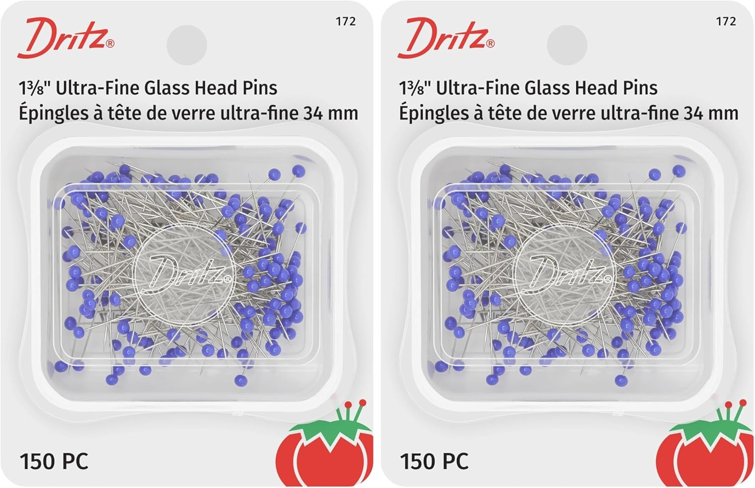 Dritz 172 Glass Head Pins, Ultra Fine, 1-3/8-Inch (150-Count), Blue image number 4