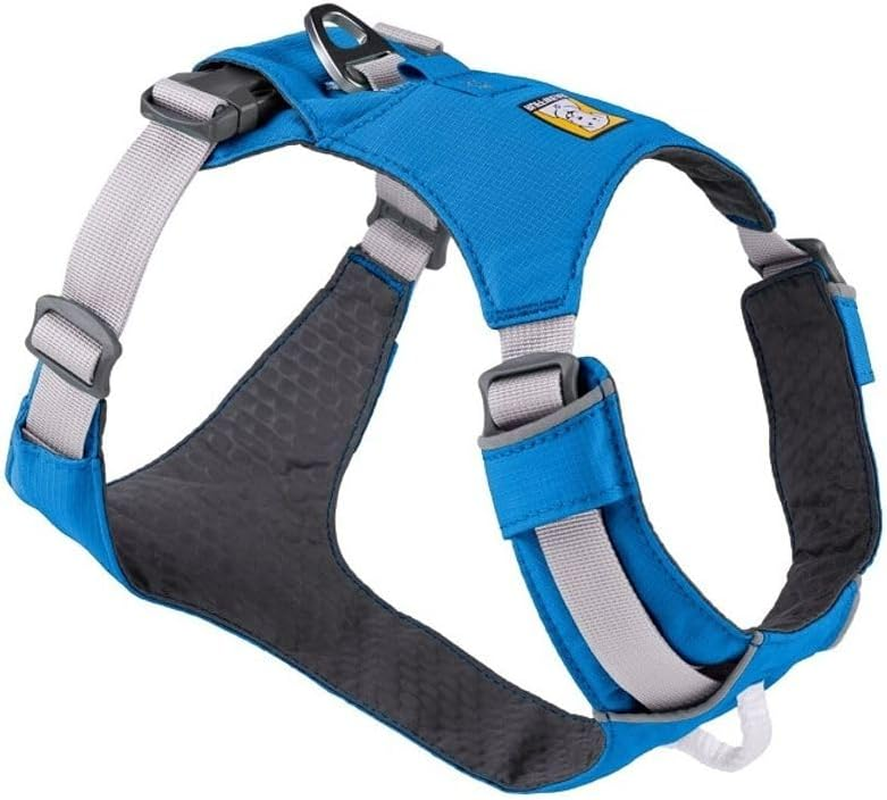 RUFFWEAR Hi & Light Dog Harness, No Pull Harness for Dogs Small, Medium Large & XL. Fully Adjustable Lightweight Harnesses with Aluminium Lead Attachment Portal & ID Bag, Light Green (M, 69-81 Cm)