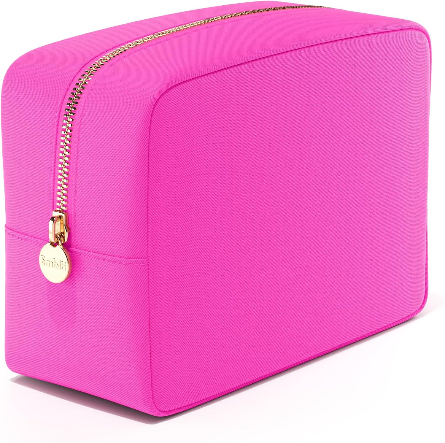 Embla Makeup Bag - Travel Pouch, Toiletry Bag, Organizer, Nylon Cosmetic Zipper Pouches Clutch, Coin Purse, Storage Make up Bags Mini, Small, Large for Women, Girls, Men, Black, Mini