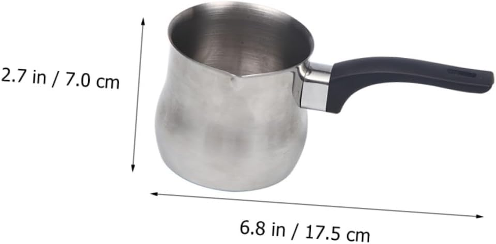 OHPHCALL Stainless Steel Milk Frother Jug with Ergonomic Handle Smooth Polished Espresso Pitcher Cup for Home Coffee Brewing