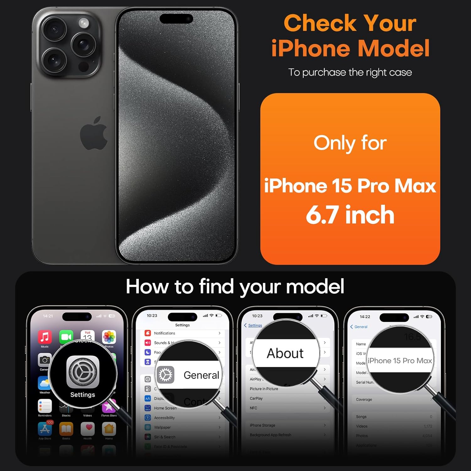 TAURI for Iphone 15 Pro Max Case 6.7", Compatible with Magsafe, Military-Grade Protection, [Anti-Yellowing] Shockproof Transparent Back Magnetic Phone Cover - Clear image number 2