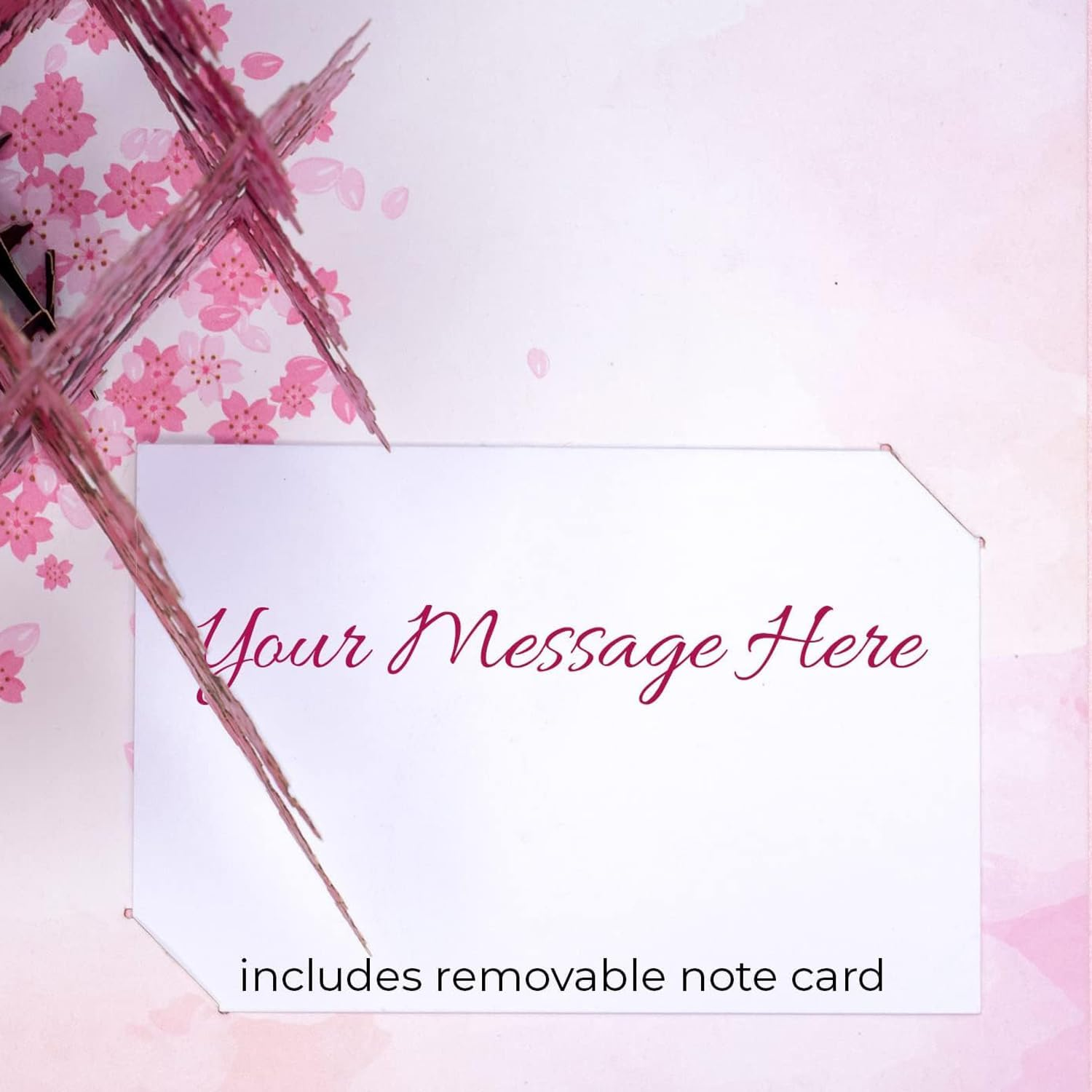 BEANPRECOY 3D Cherry Blossom Pop up Card - Handmade Greeting Card for Birthday, Wedding, Anniversary, Mothers Day, Thank You, Get Well - All Occasion Note Card with Envelope (5" X 7") image number 1