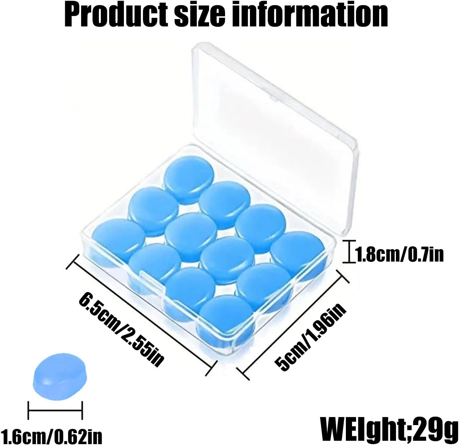 Sleeping Noise Cancelling Silicone Ear Plugs - 32Db NRR Reusable Soft Moldable Waterproof for Snoring, Swimming, Airplanes (6 Pairs) image number 5