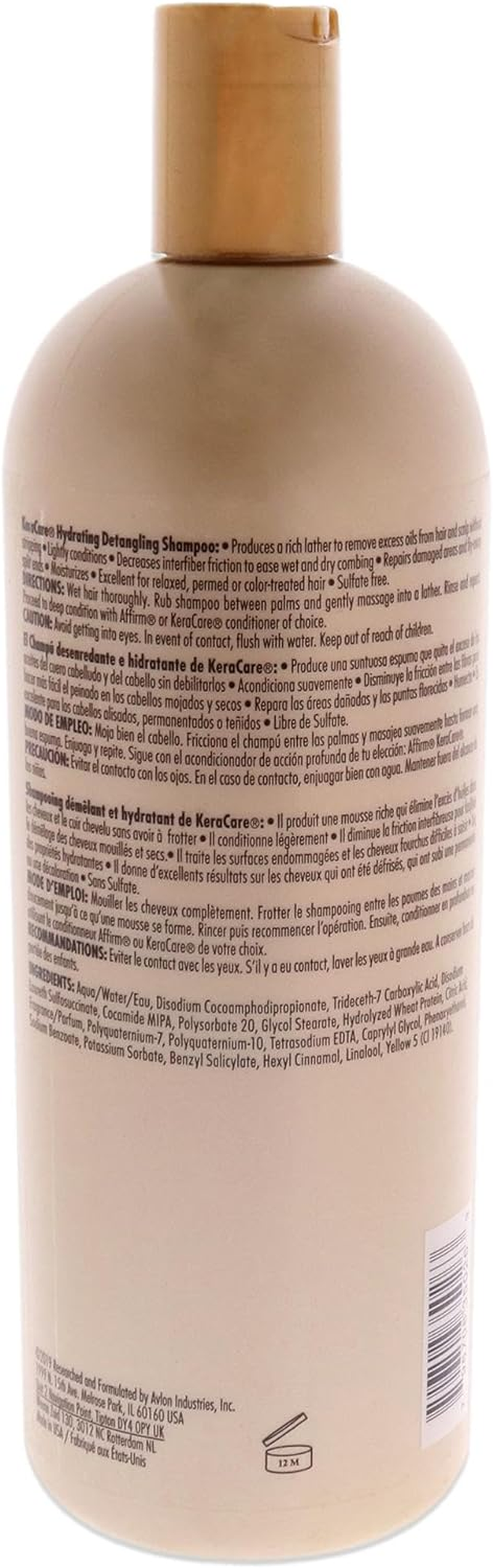 Avlon Keracare Hydrating Detangling Shampoo for Unisex 32 Oz Shampoo