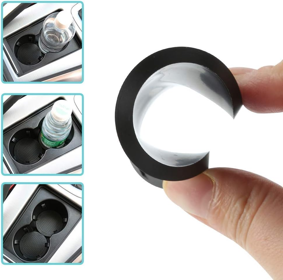 Car Cup Holder Coaster Car Accessories Recessed Silicone Non-Slip Drink Coaster 2.76 Inch 2 Pieces image number 2