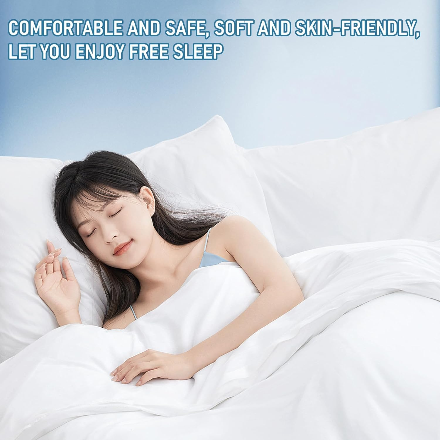 EKIND Disposable Sheet and Pillowcase Set, Hotel, Camping Portable 4 Pcs Double Bed Travel Hygiene Set, Soft, Eco-Friendly, Wash-Free Bedding Set. image number 5