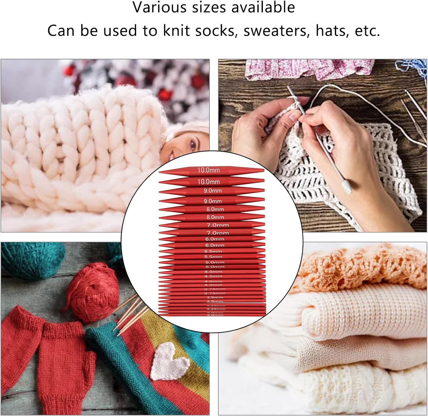 Knitting Needles Set, 13 Pairs Detachable Circular Interchangeable Circular Knitting Needles Set with Storage Bag, DIY Knitting Needles Crochet Kit for Beginner and Professional image number 4