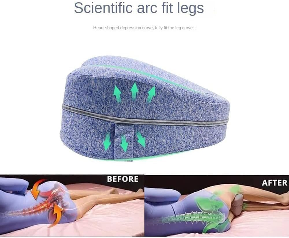 Leg Alignment Pillow, Hip and Back Pain Relief, Side Sleeper Support (Blue) image number 6