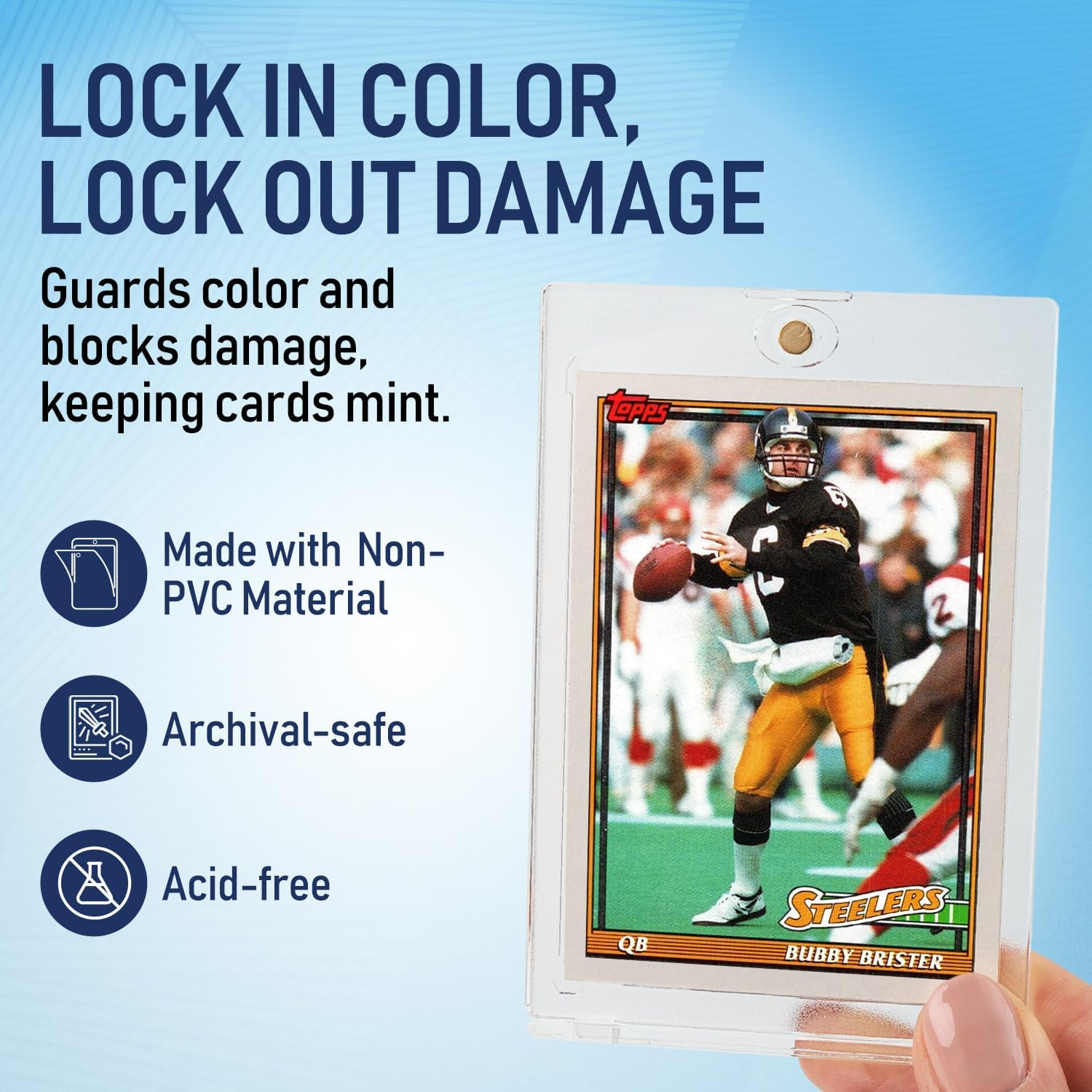 Premium 35PT - 360PT Magnetic Card Holder Case | Magnetic Trading Card Holder, Pro Sports, Football, Basketball, Baseball, MTG & TCG U-V Hard Protectors with Ultra Clear Design Display for Collectors. image number 1