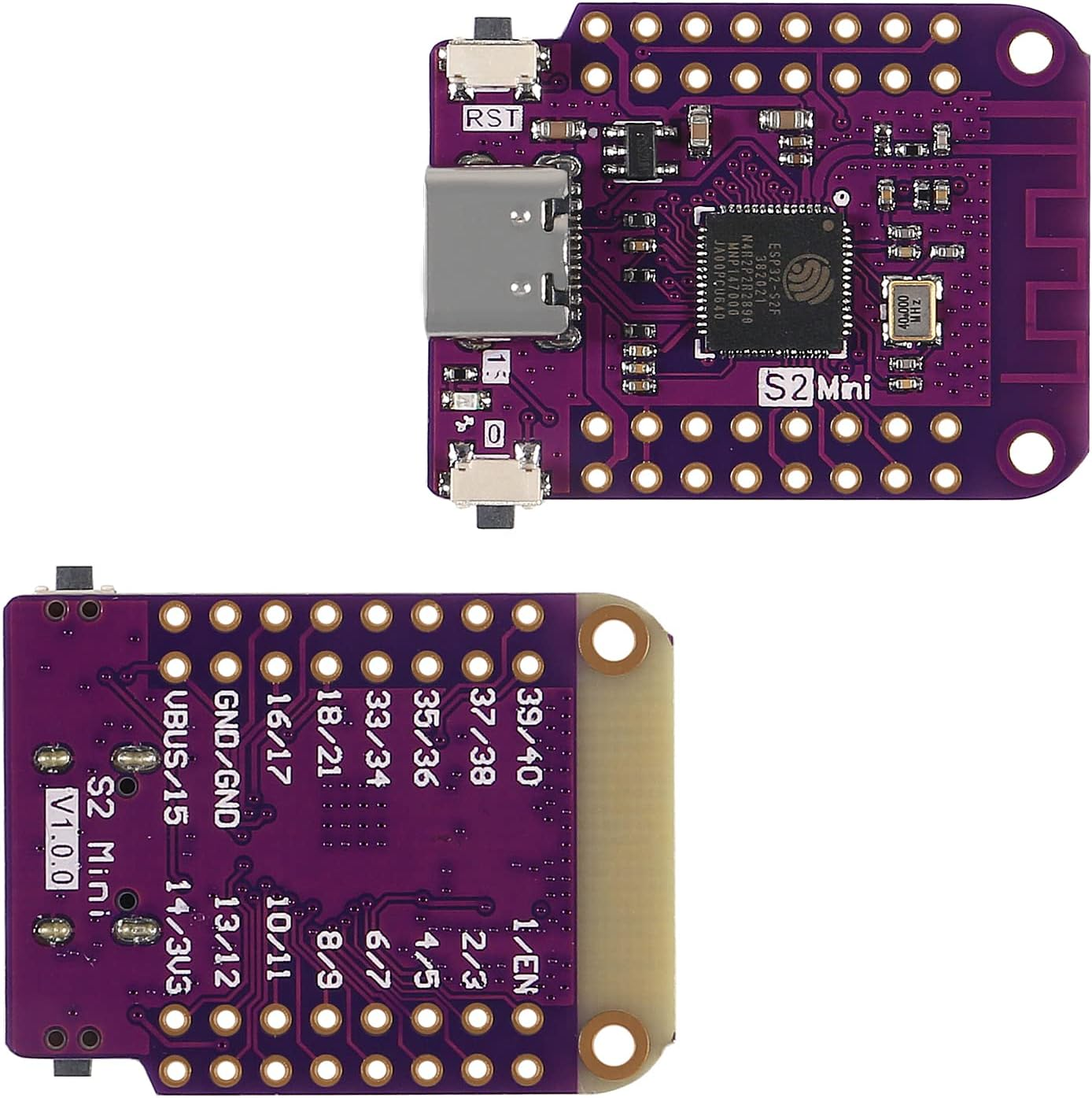 DIANN 2Pcs ESP32 S2 Mini V1.0.0 Wifi IOT Board Based ESP32-S2FN4R2 ESP32-S2 4MB Flash 2MB PSRAM Micropython Type-C image number 2