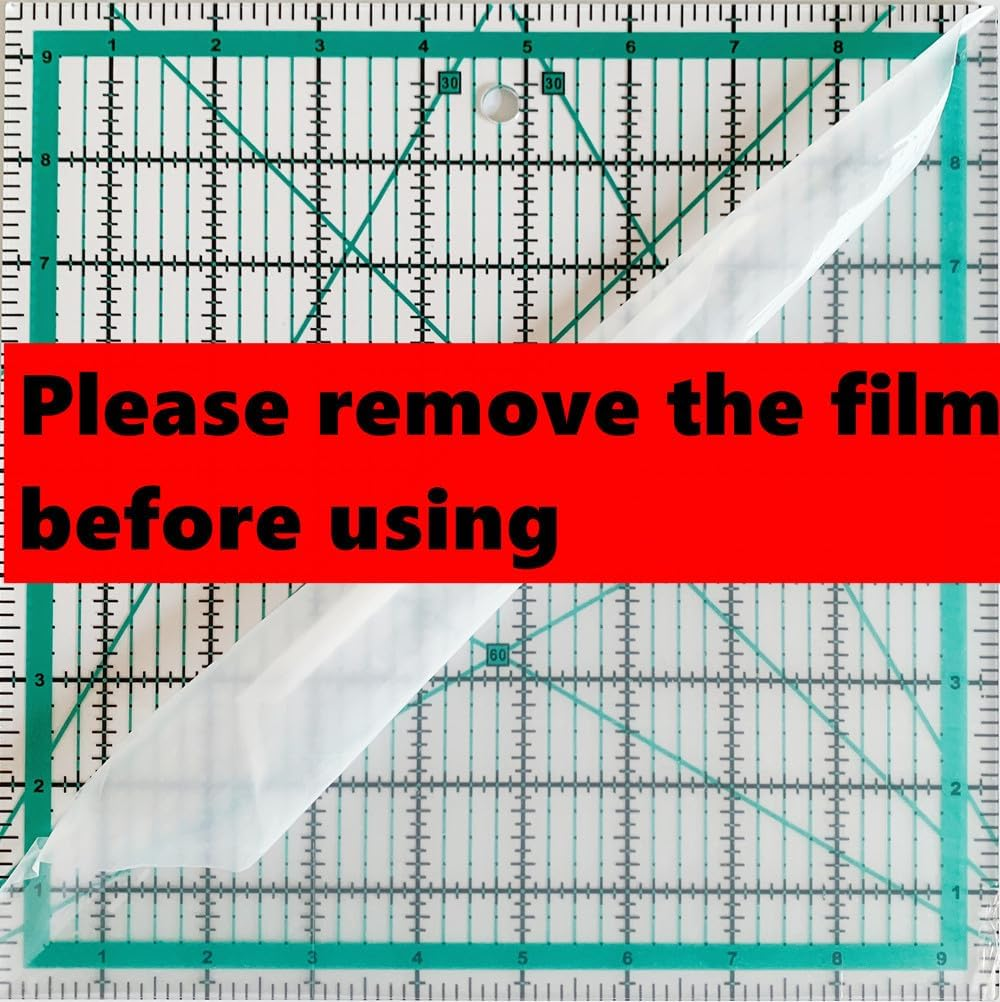 Quilting Rulers,Quilting Templates Square Ruler (4.5", 6", 9.5", 12.5"),Quilting Rulers Acrylic Rulers Fabric Cutting Ruler for Quilting and Sewing