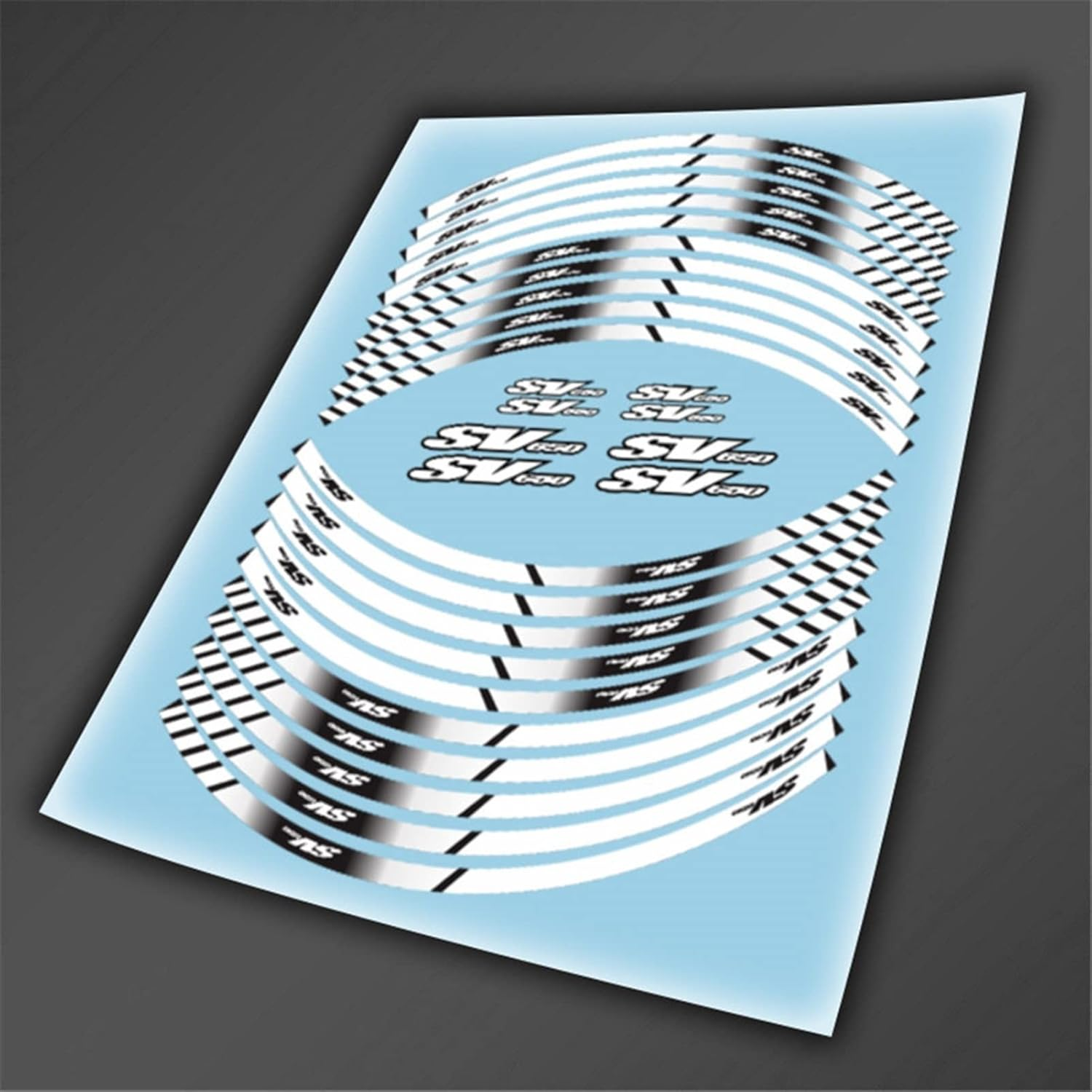 Stickers Motorcycle Front and Rear Tire Rim Reflective Decals Waterproof Stickers Accessories Logo for Suzuki SV650 Sv650 Sv 650 (Color : Gold) image number 4