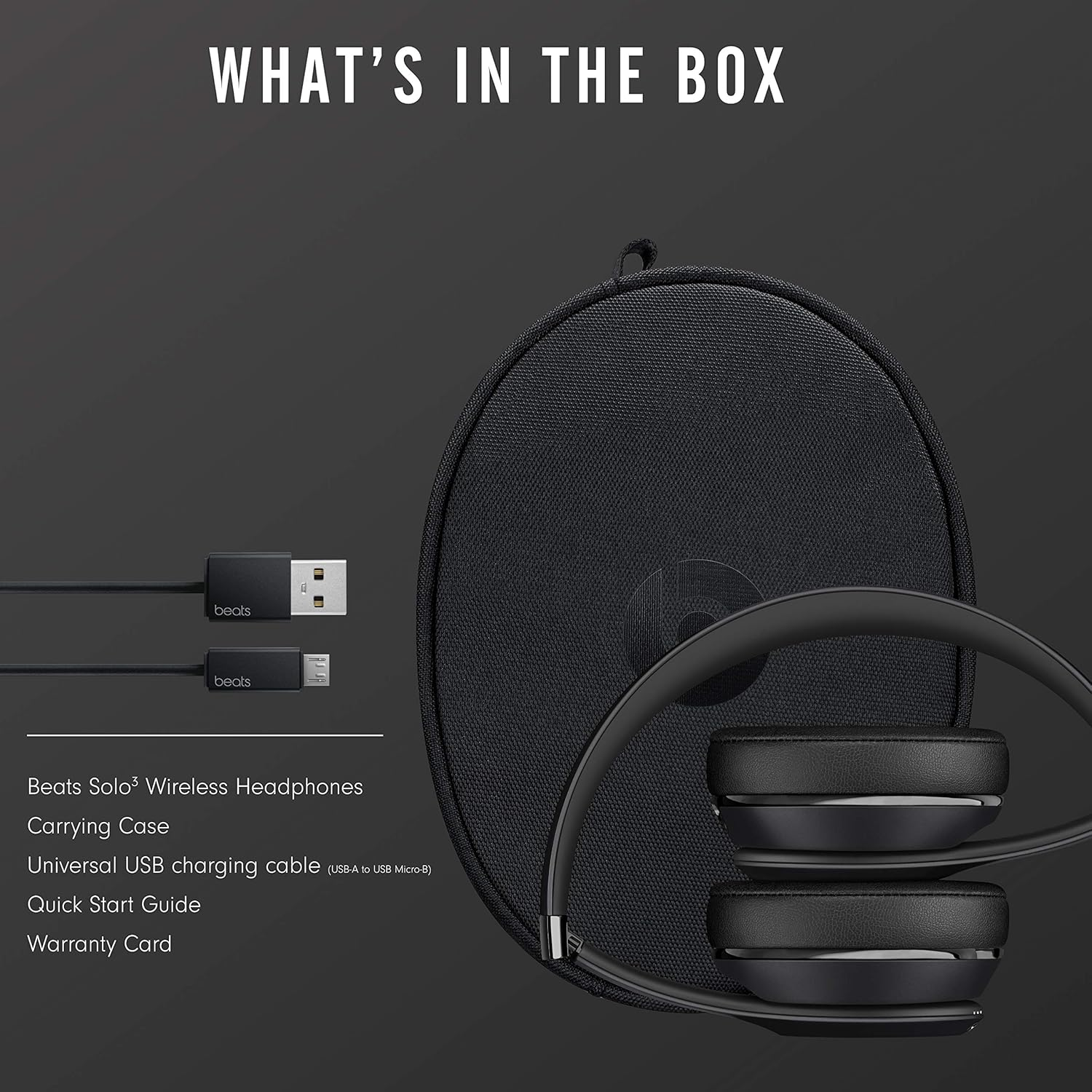 Beats Solo3 Bluetooth Wireless on Ear Headphones Black - Black image number 2