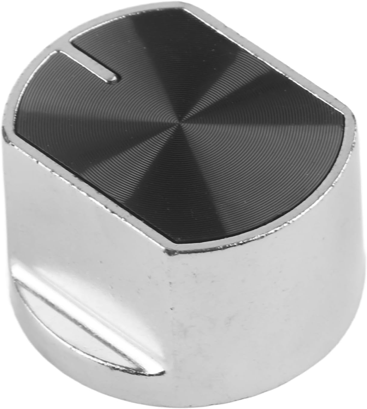 2Pcs Gas Stove Knobs, Zinc Alloy Replacement Control Knobs for Most Gas Cooktops, Silver & Black, Non-Slip Grip (36Mm Diameter) image number 2