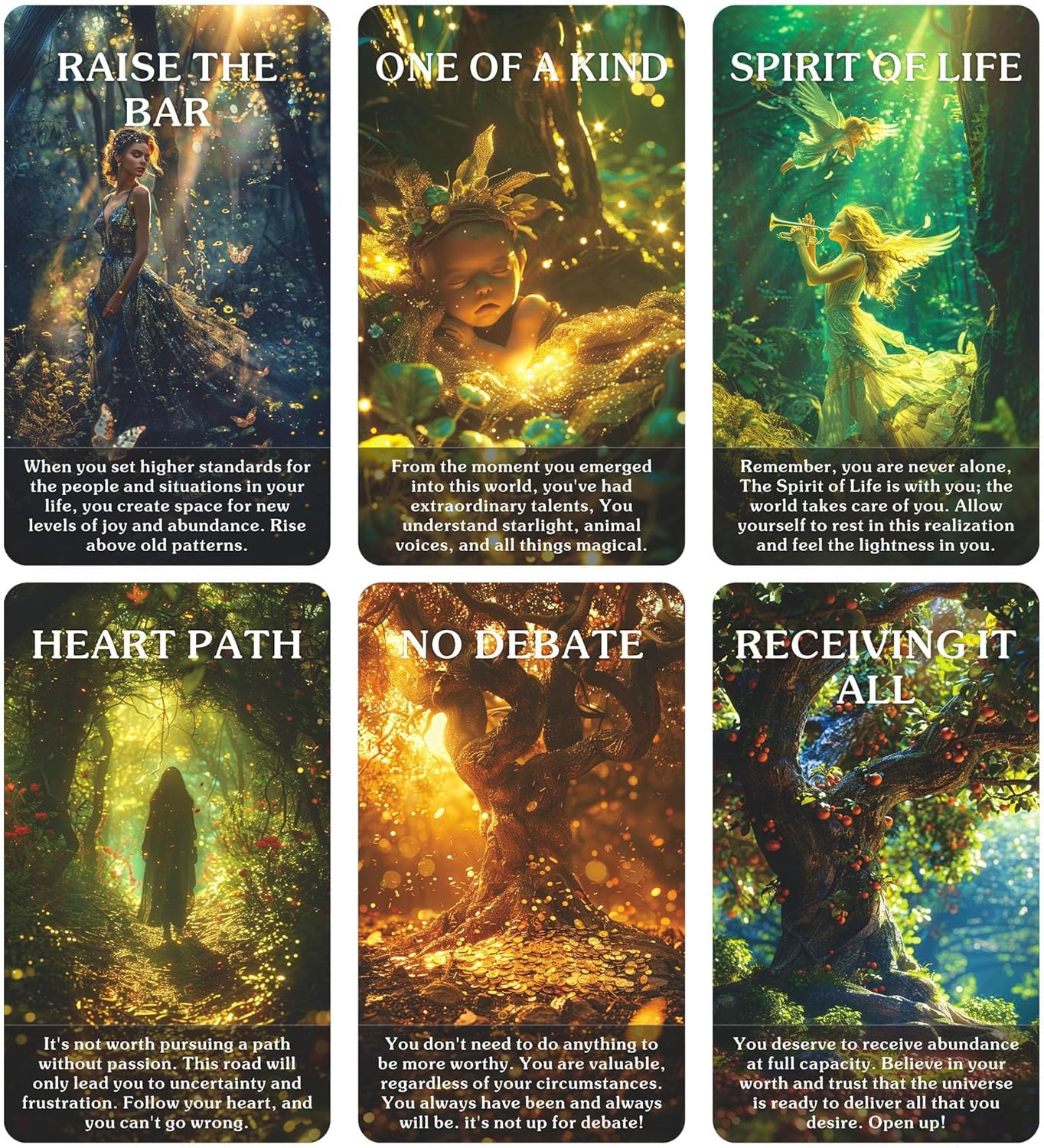 Mystic Enchanted Forest Oracle Cards, Mystical Guidance and Inspiration from Nature'S Magical Realm, Nature'S Wisdom Oracle Deck,Oracle Cards for Beginners