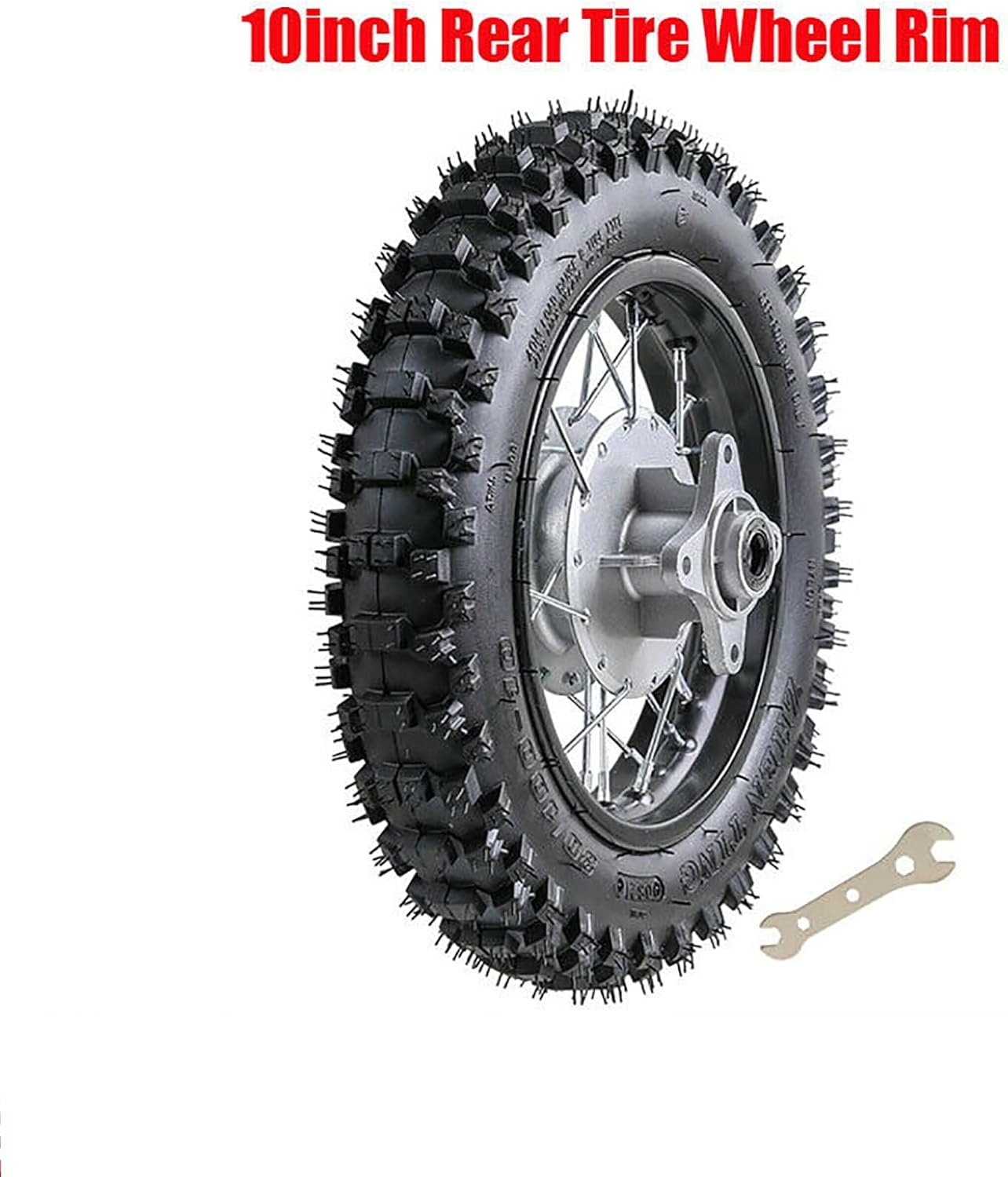 10" Rear Wheel 3.00-10 80/100-10 Dirt Bike Tire and Inner Tube and 1.6X10 Rim Drum Brake + 420 37T Sprocket for CRF50 XR50 Pit Bike 50Cc 70Cc 90Cc 110Cc 125Cc Motocross off Road image number 5