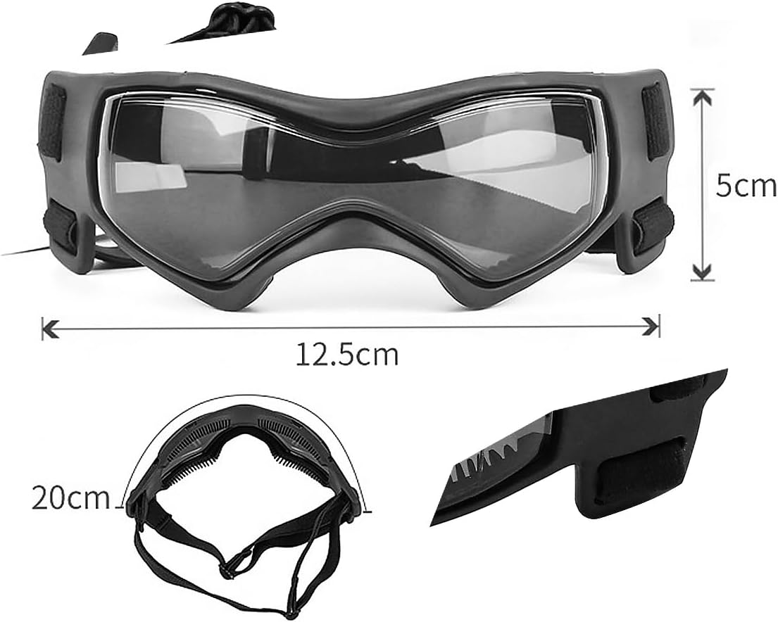 POFET Dog Glasses, Cool Pet Sunglasses, Protective Glasses with Flexible Frame, UV Protection, Waterproof, Snowproof, Windproof, Dustproof, for Small and Medium Dogs image number 6