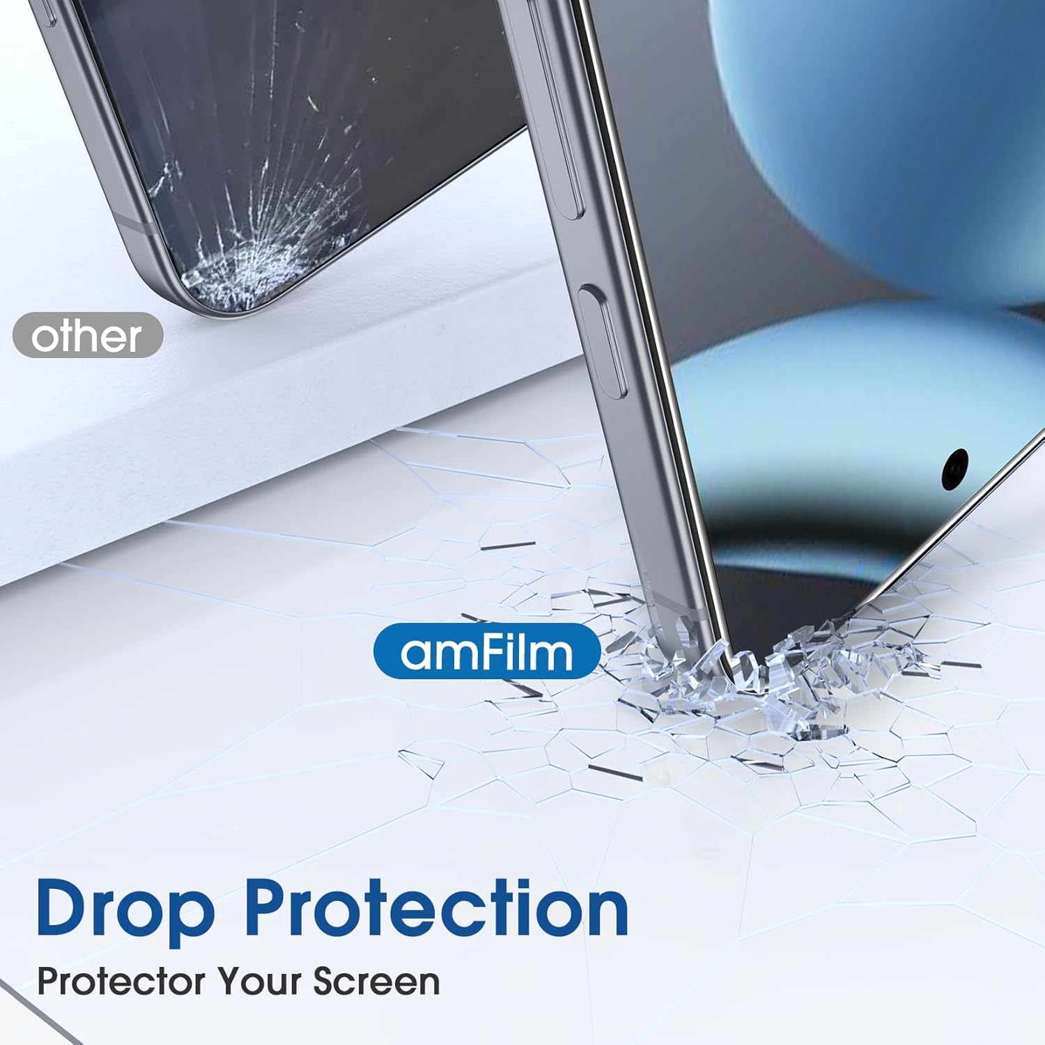 Amfilm Auto-Alignment Onetouch for Google Pixel 10/Pixel 10 Pro/Pixel 9/Pixel 9 Pro [6.3"] Screen Protector 2025 Tempered Glass, 30 Seconds Installation, Bubble Free, Case Friendly [2 Pack] image number 3