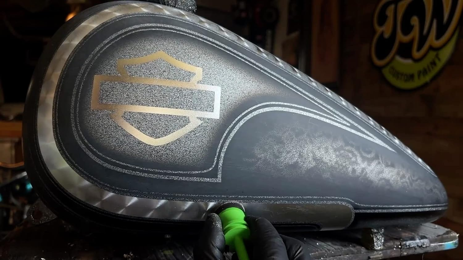 Lime Line Leaf Spinner 1" Inch Engine Turn for Gold and Silver Leafing image number 2