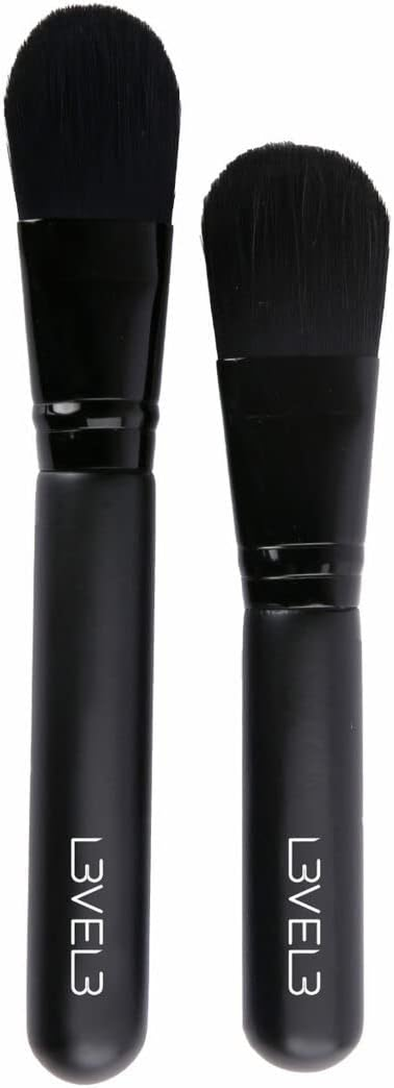 Level 3 Facial Mask Application Brushes Set - Black Cosmetic Brush for Facial Mask, Scrub and Serum - Professional Beauty and Skin Care Applicator Tool image number 2