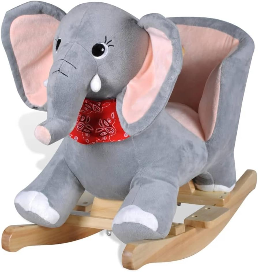 Vidaxl Rocking Animal Elephant Children Kids Ride on Rocker Chair Walker Toy image number 2