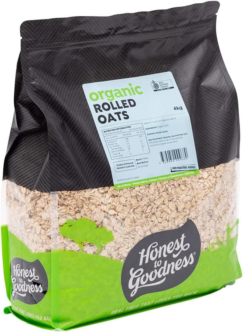 Honest to Goodness, Organic Rolled Oats, 4 Kg - Premium, Organic, Wholegrain Rolled Oats from Finland. a Nutritious Superfood. Excellent for a Hearty Bowl of Porridge. image number 2