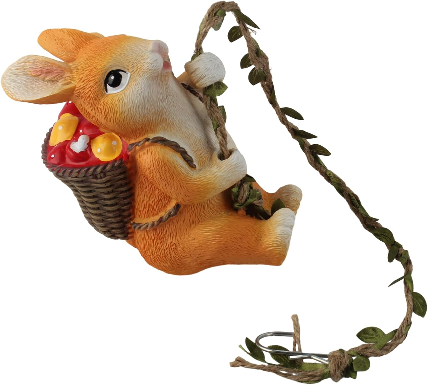 Outdoor Garden Decoration, Statues Cute Animal Wall Hanging Courtyard Decoration, Flower Pot Fence Decoration Indoor Ornaments, Furniture Office Hanging Ornament (Rabbit) image number 3