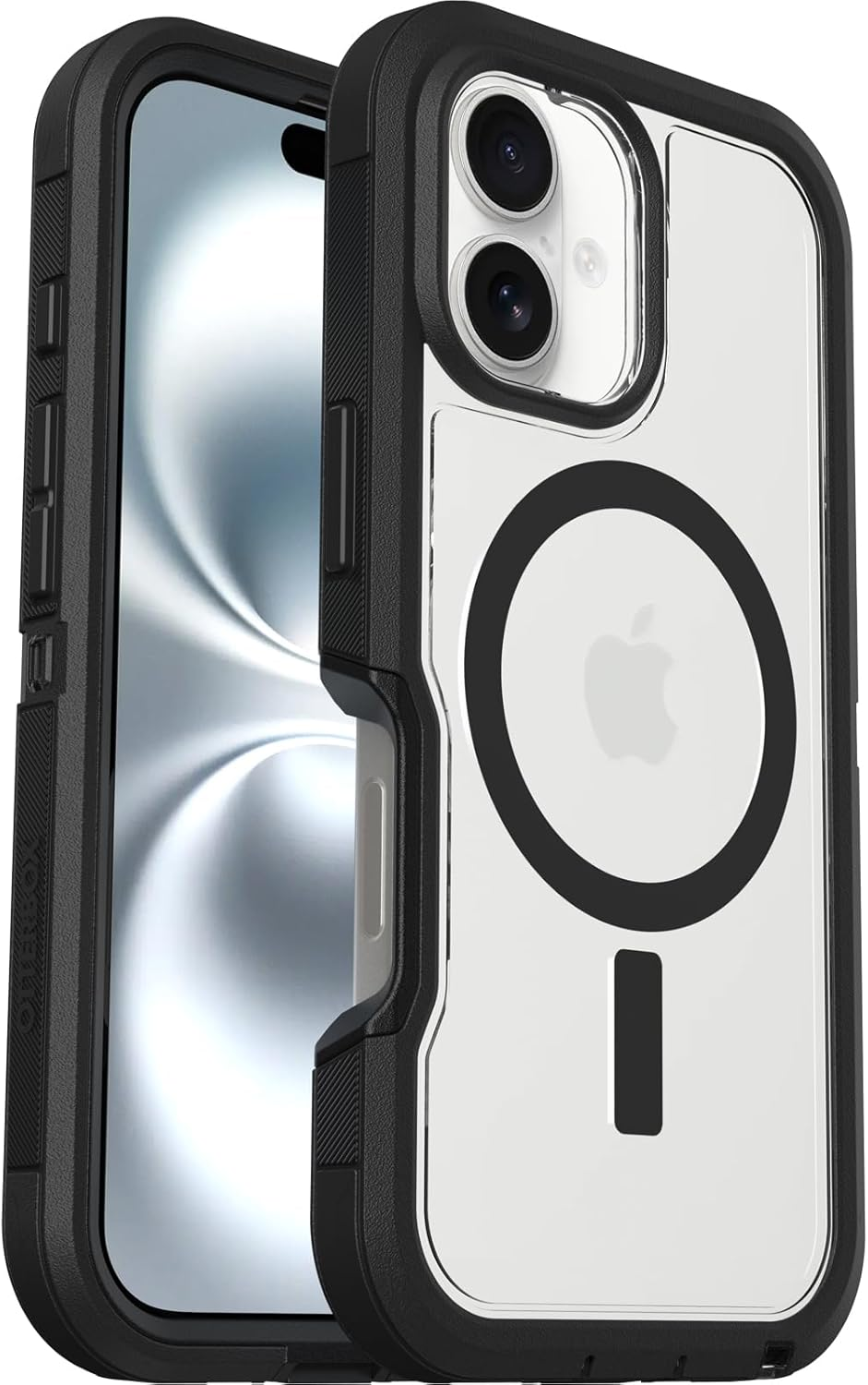 Otterbox Defender Series XT Clear Magsafe Case for Iphone 16, Shockproof, Ultra Tough Protective Case, 7X Military Standard Tested, Transparent/Black image number 1