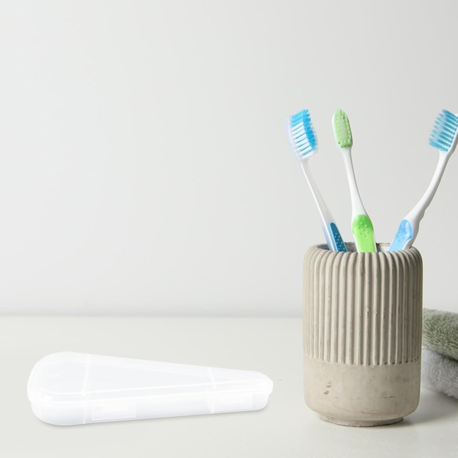 Zerodeko 5Pcs Versatile Pp Toothbrush Organizer Toothpaste Storage Box Travel Toothbrush Container Boys and Girls Keepsake Box Bathroom Organizer