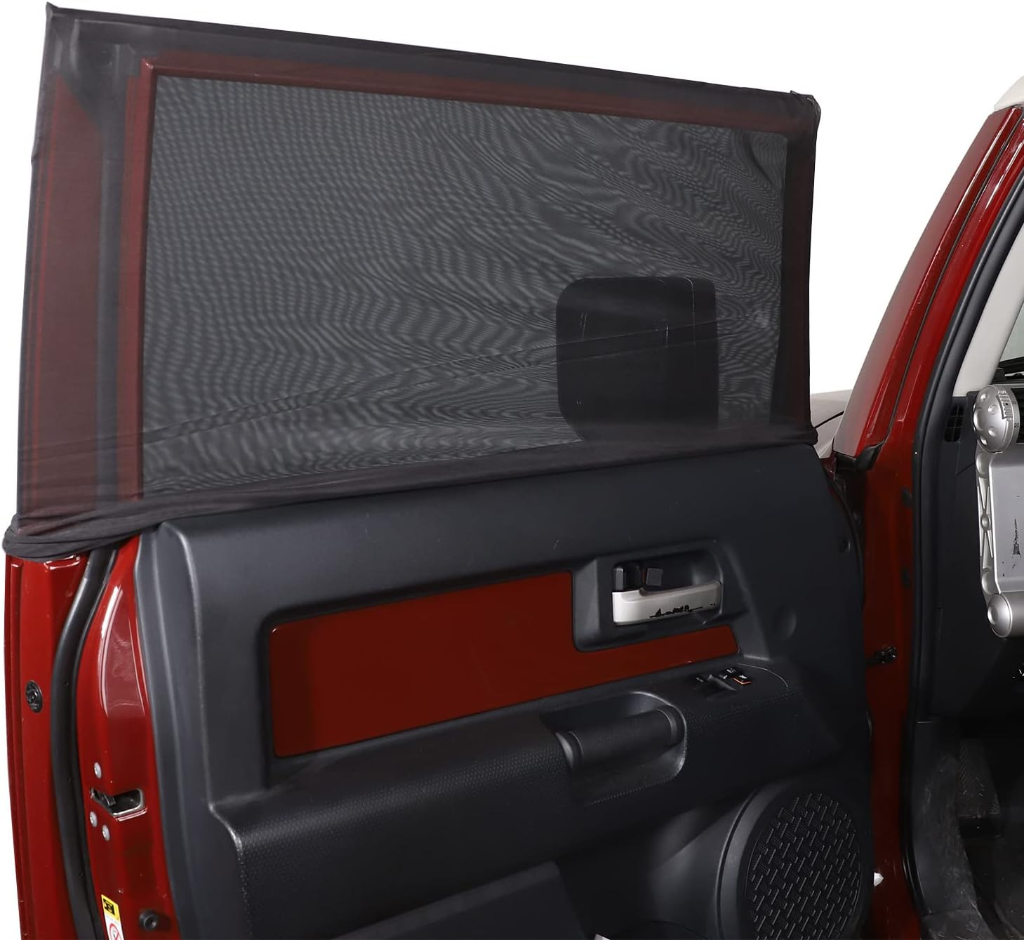 LLKUANG 100% Protection from Bugs for Toyota FJ Cruiser 2007-2021 Shade Breathable Mesh Car Curtains Door/Window Net Car Window Screens for Camping-2Pcs image number 6