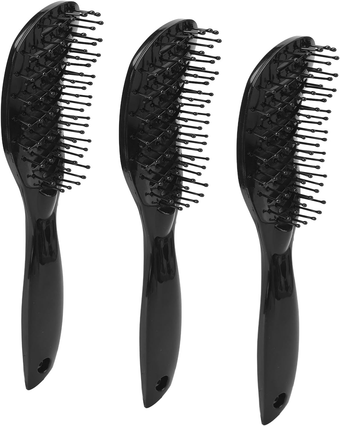 Detangling Hairbrush, 3 Pieces Men 9 Rows Hair Brush for Home image number 4