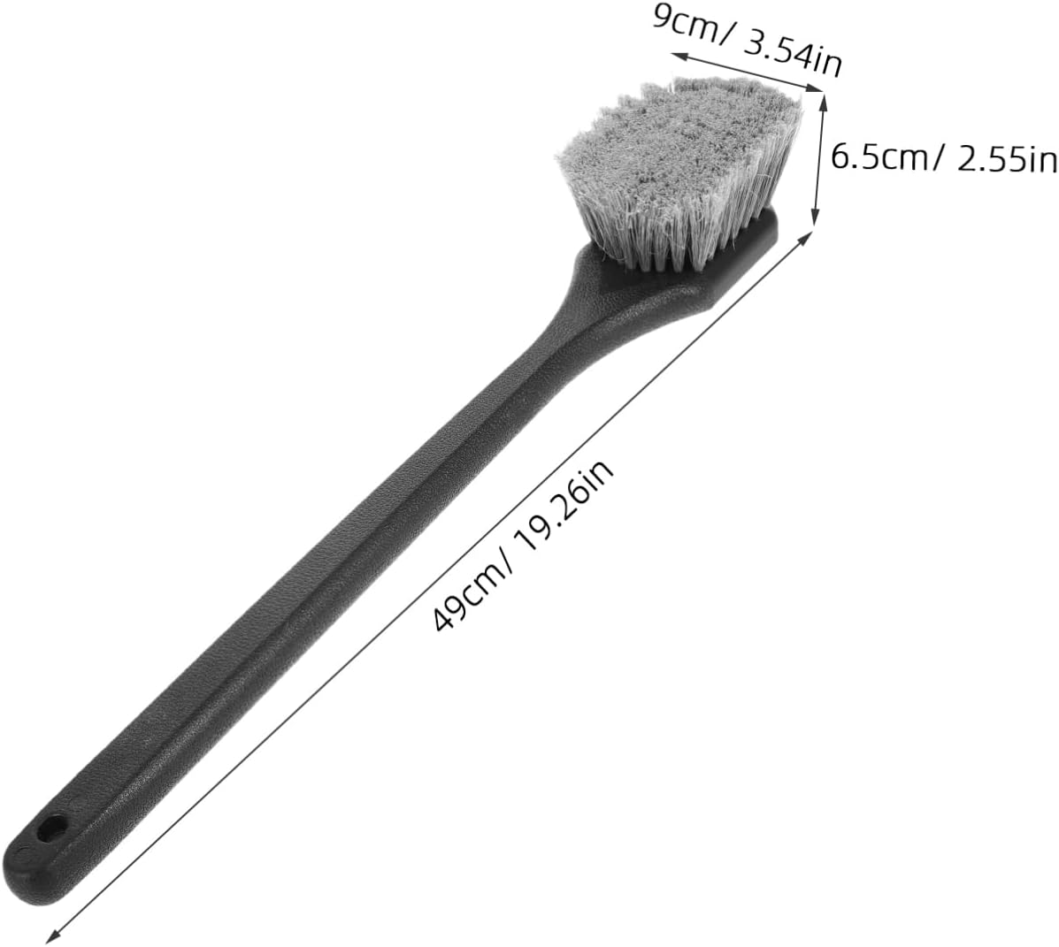 GARVALON Long Handle Rim Cleaning Brush with Strong Plastic Handle Tire and Wheel Brush for Car Detailing Suitable for Automotive Tire Care and Rim Cleaning