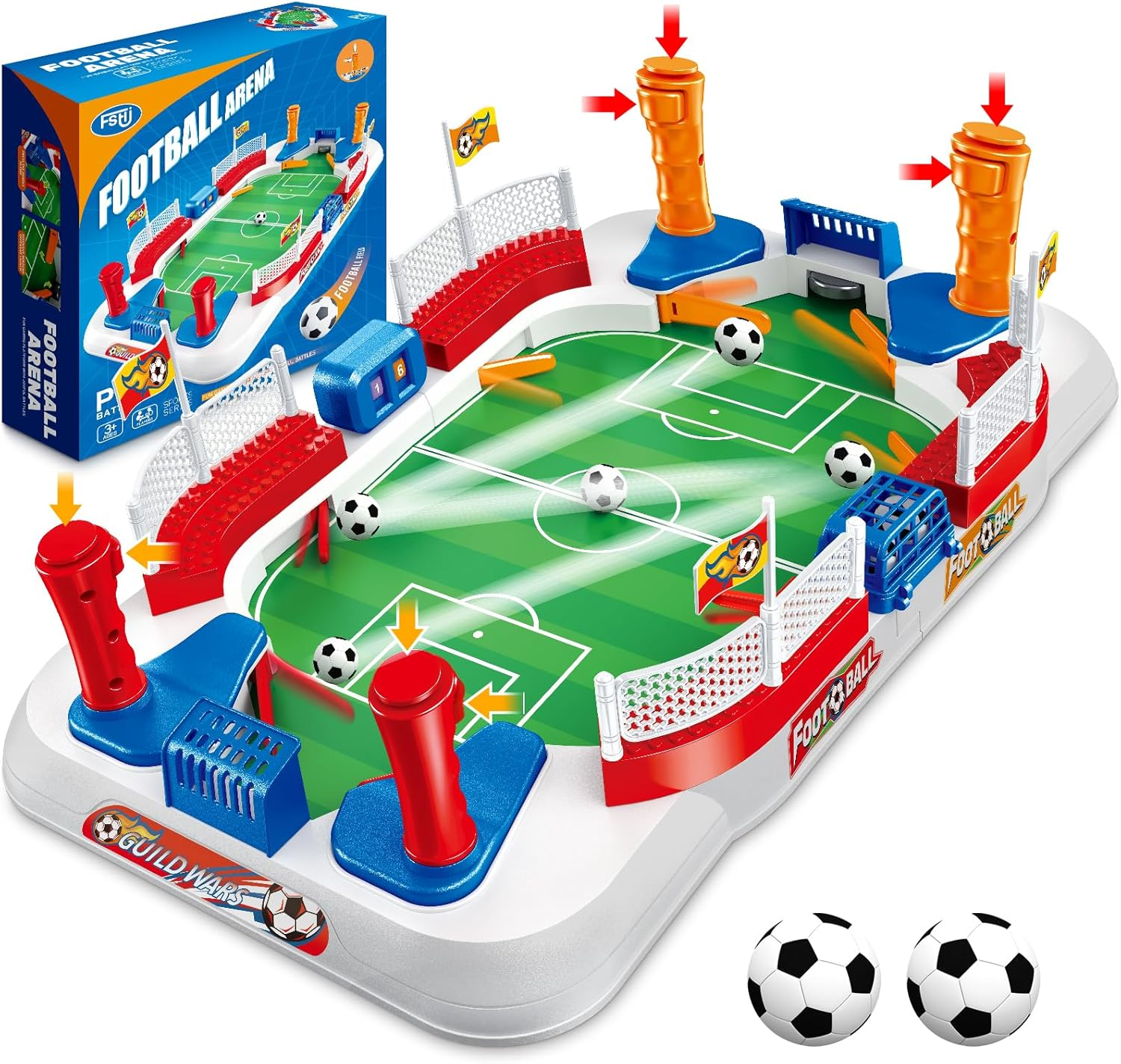 Mini Foosball Table Game for Kids Soccer Game Set Gifts Boys Toy Football Games Board for Indoor Sports Game Room Pinball Interactive Birthday Gift Toys for 3 4 5 6 7 8-12 Year Old Family Gatherings image number 1