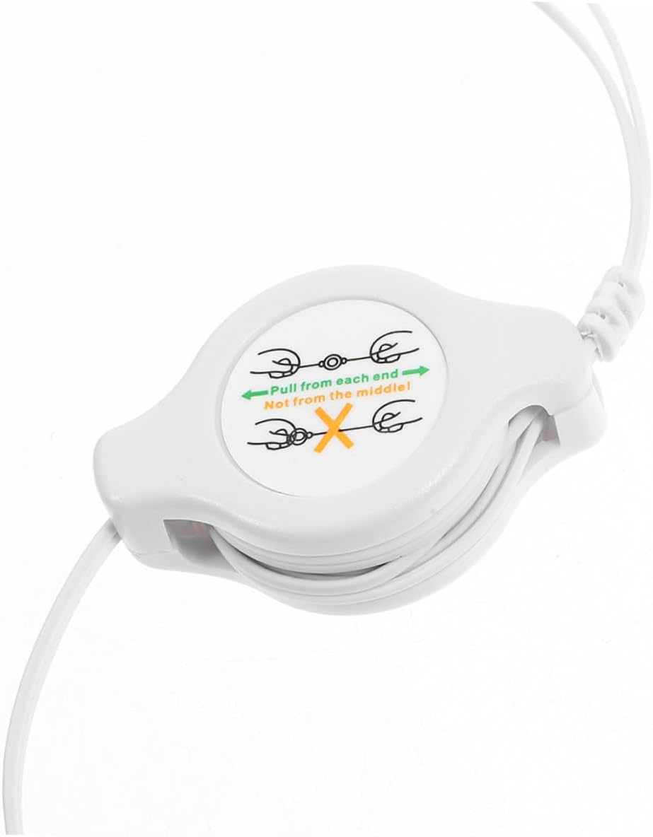 LIGIGWASH Retractable Earphones Dual Retractable Earplugs Portable Earbud Headphones Comfortable Design Noise-Isolating In-Ear Sports Headphones for Travel and Daily Use image number 2