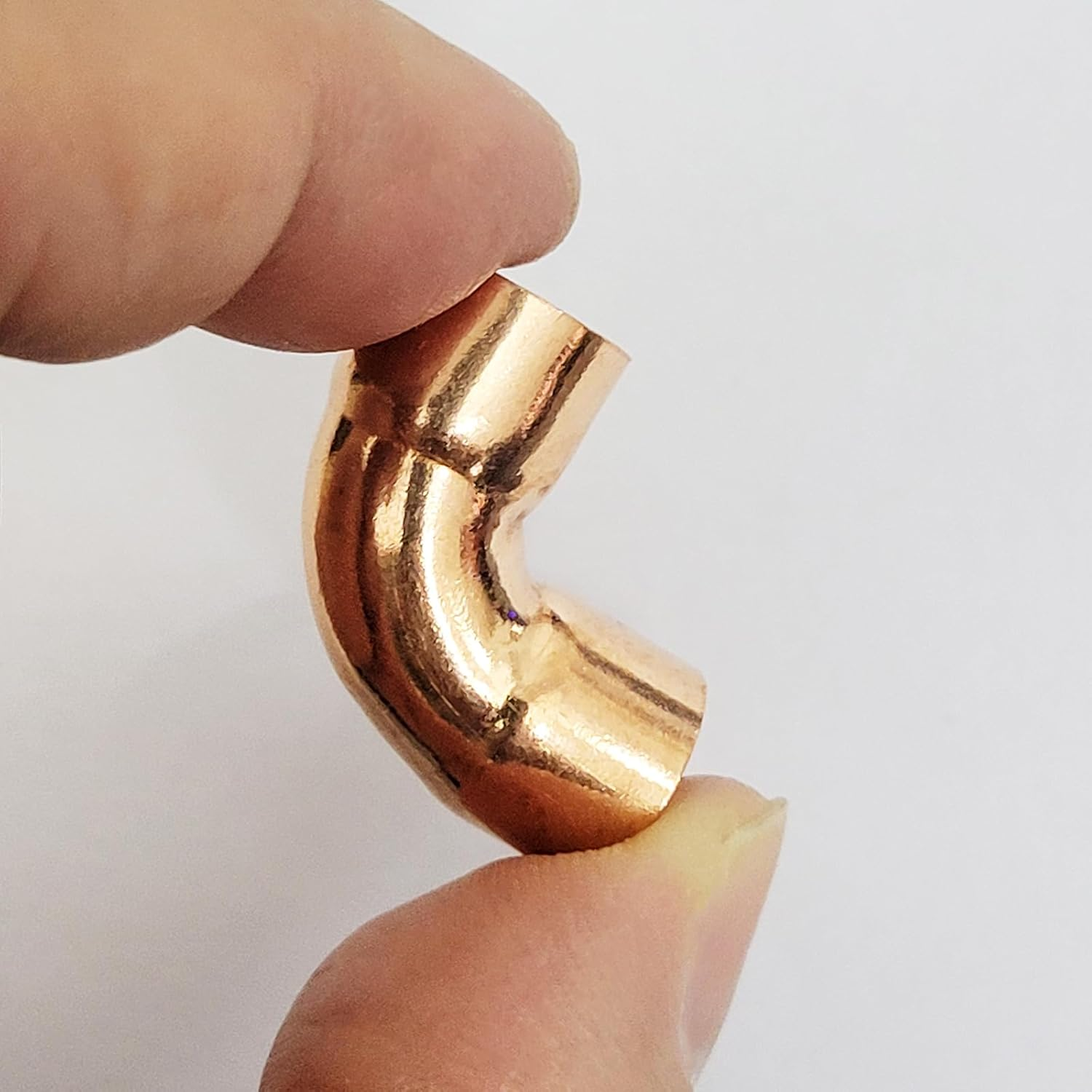 16 Packs 90 Degrees Elbow Copper Pipe Fitting Brazing Connection for HVAC Cooling Equipment (1/2 Inch) image number 2