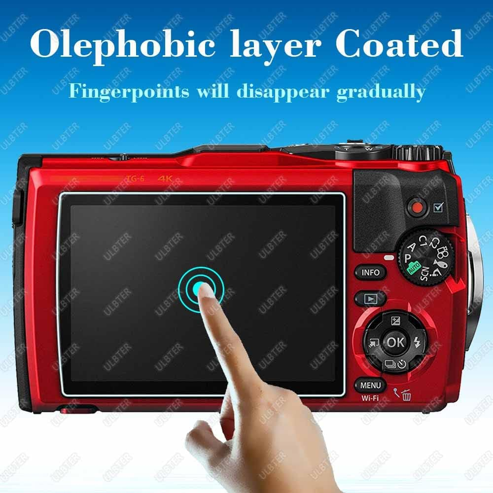 Screen Protector for Olympus TG-7 TG-6 TG-5 TG-4 TG7 Waterproof Camera Red Black, ULBTER TG6 TG5 TG4 Tempered Glass Screen Cover 0.3Mm 9H Hardness Anti-Scrach [3 Pack] image number 2
