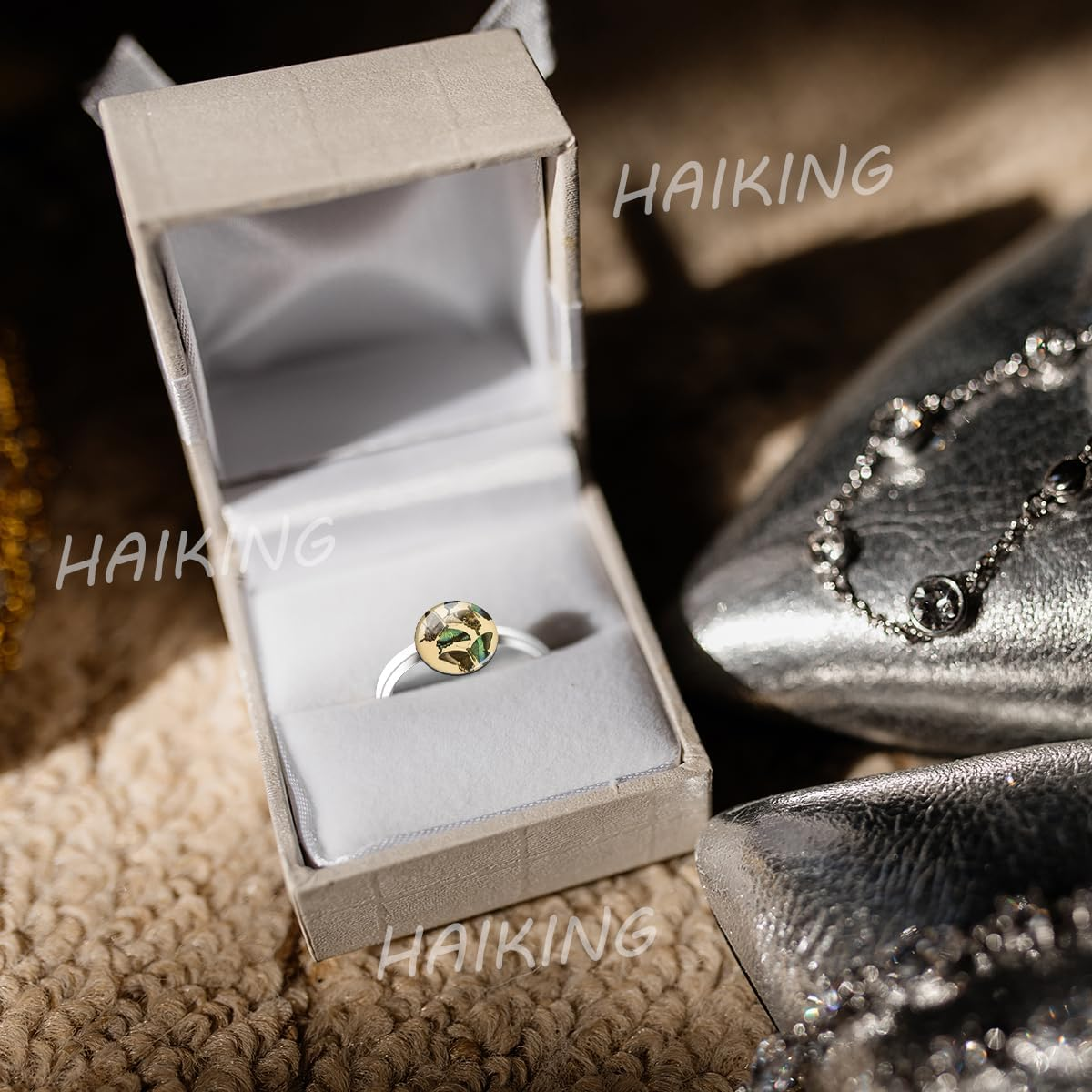 HAIKING Blank Rings,100 PCS Gold & Silver Base Rings for Jewelry Making (10Mm/0.39In)